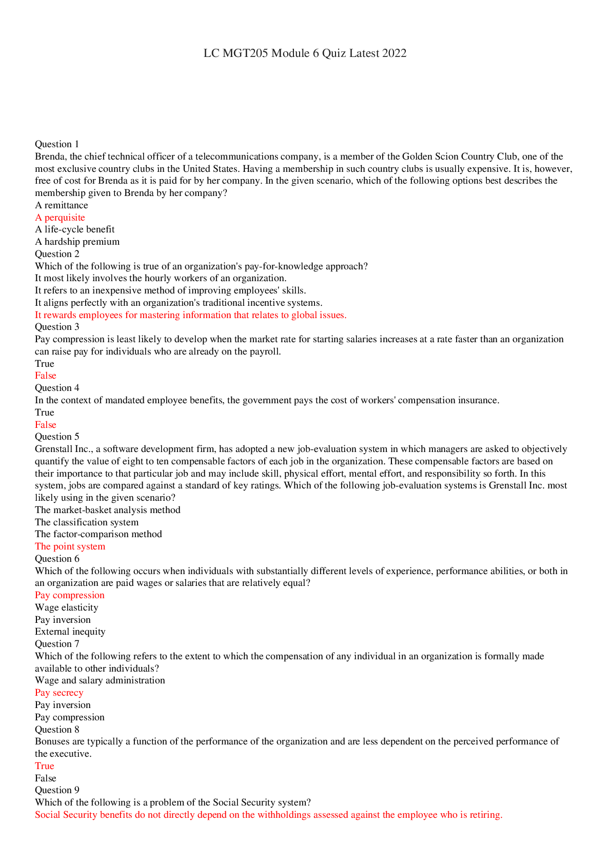 Preview image for LC MGT205 Module 6 Quiz Updated